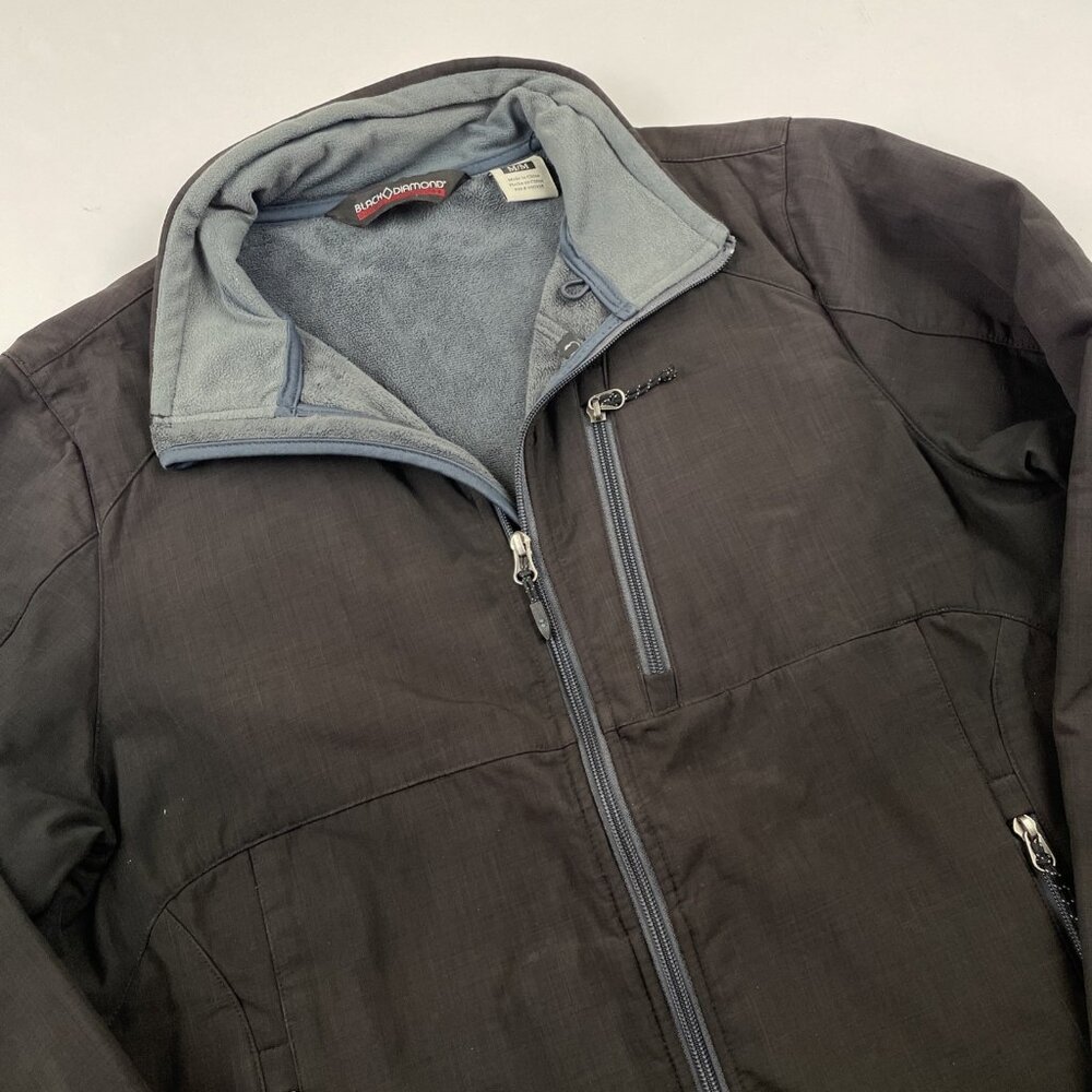 Black Diamond Double Diamond Soft Shell Jacket Men’s M Black Fleece Lined
